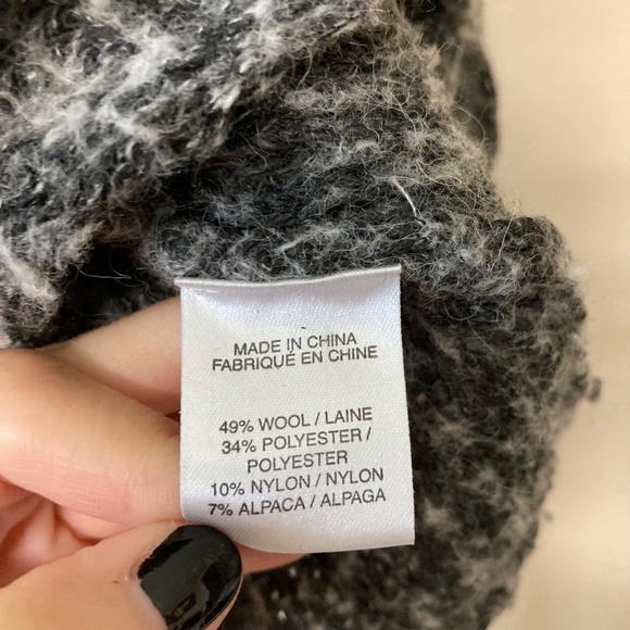 Helmut Lang Pullover Sweater Medium Grey Extra Long Sleeves Wool Alpaca Blend - Picture 4 of 7